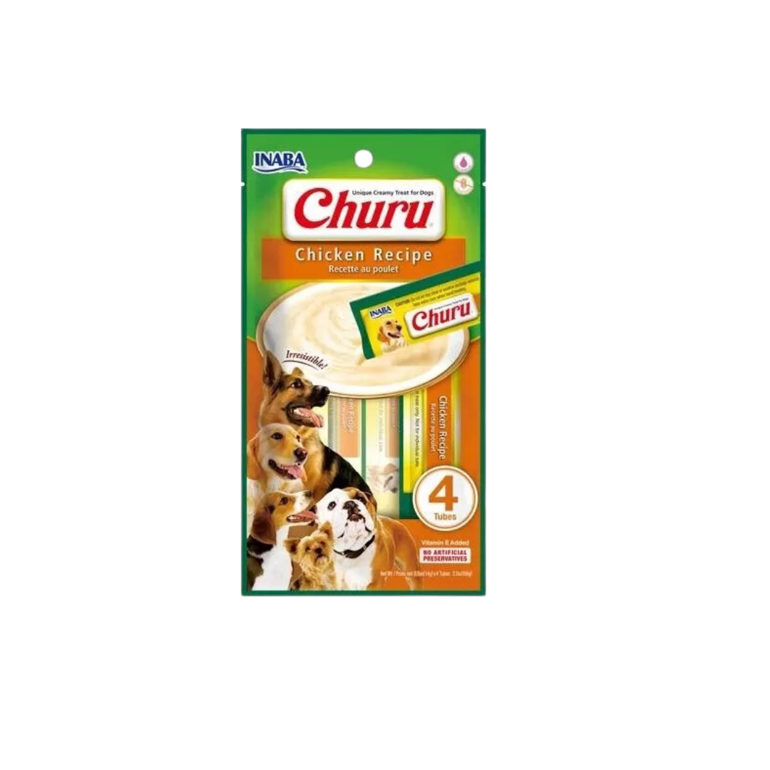 Inaba Churu Snack Perro sabor Pollo 4 tubos.