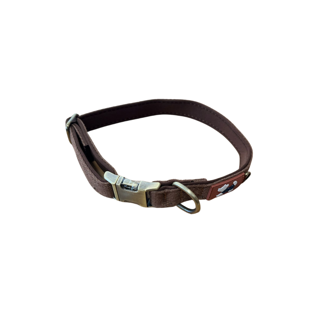Los Piwos Collar Algodón Acolchado Café