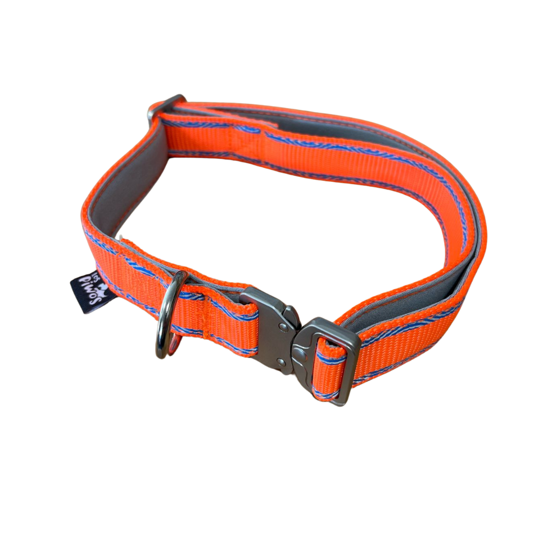 Los Piwos Collar con Hebilla Naranjo