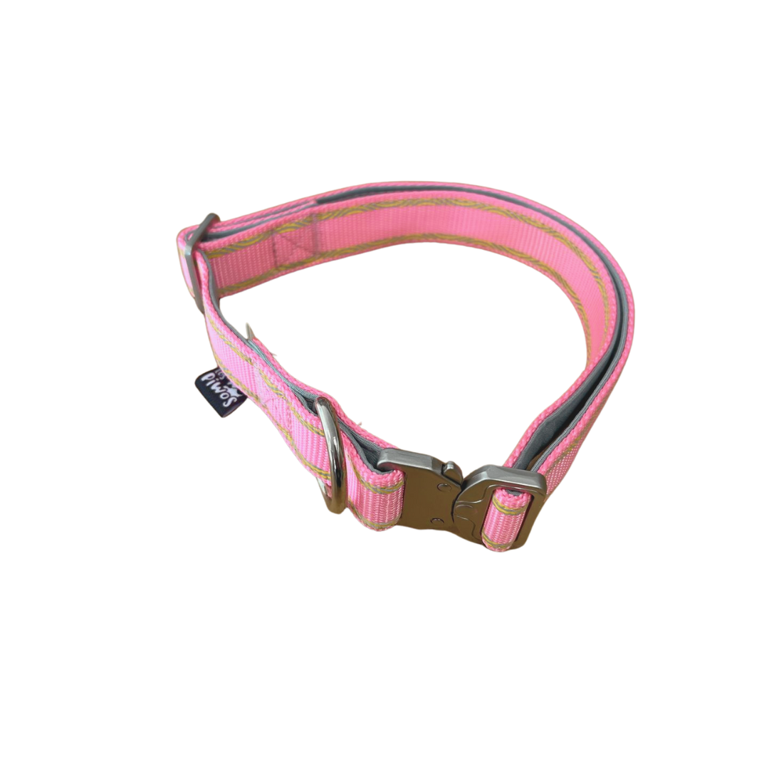 Los Piwos Collar con Hebilla Rosado