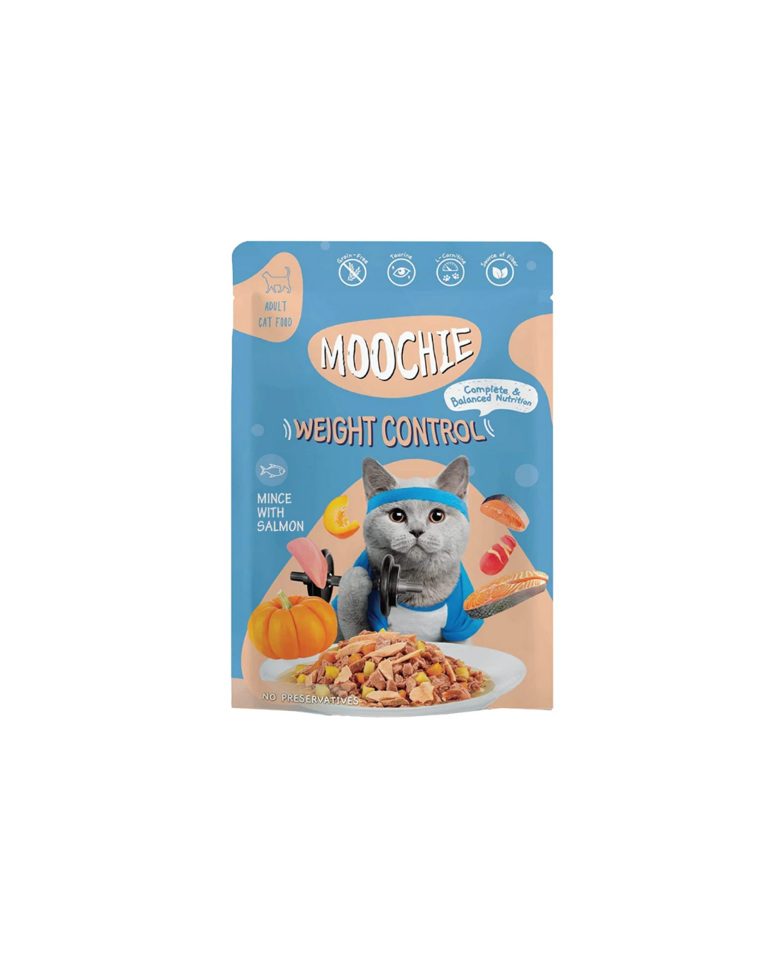 Moochie Alimento Húmedo Gato Carne Salmón Weight Control