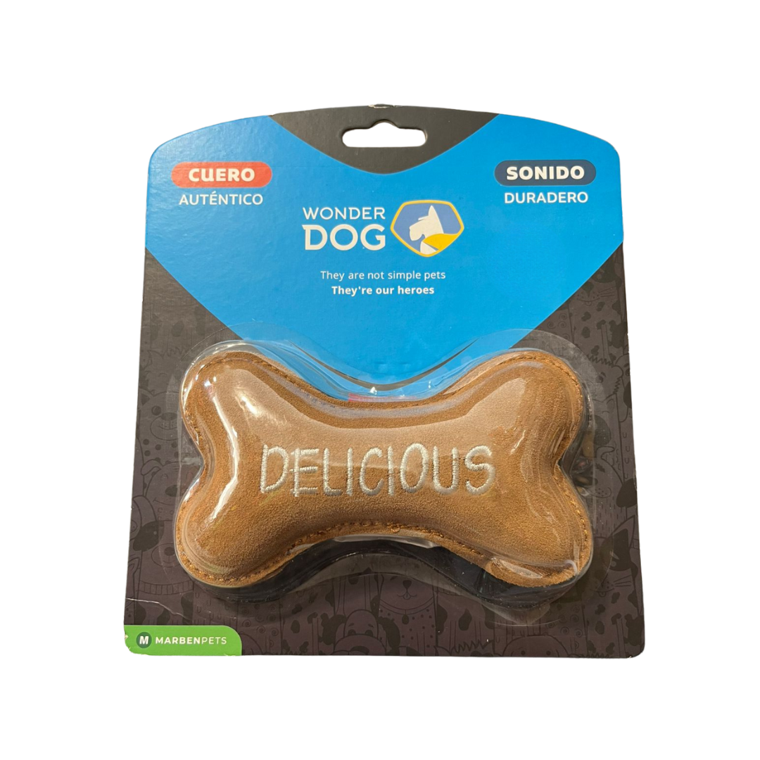 Wonder Dog Hueso de Juguete de Cuero