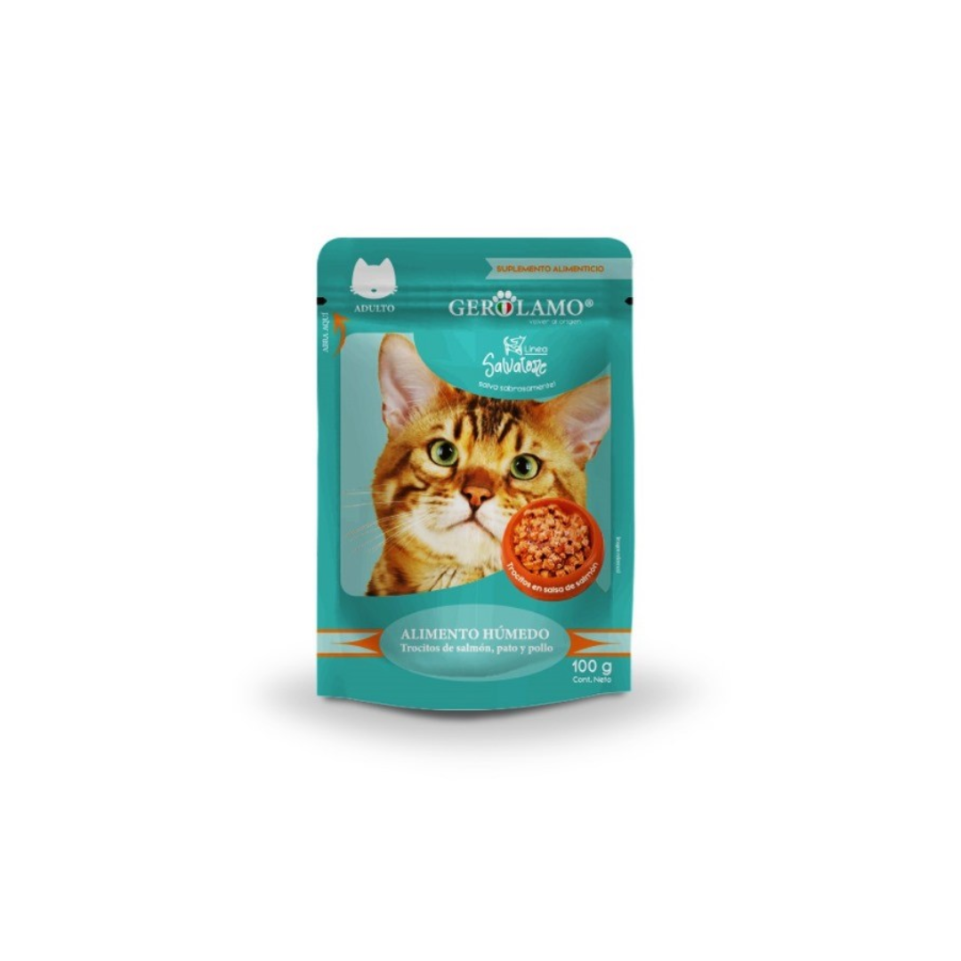 Gerolamo Salvatore Pouch Gato Salmón, Pato y Pollo