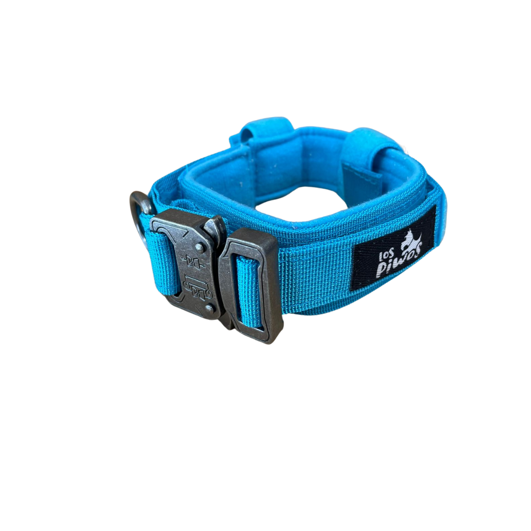 Los Piwos Collar Táctico Soft Celeste