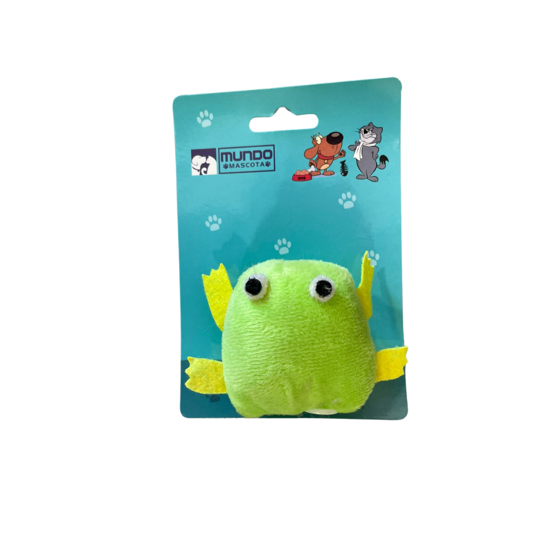 Mondo Juguete para Gato con Forma de Rana con Cordel