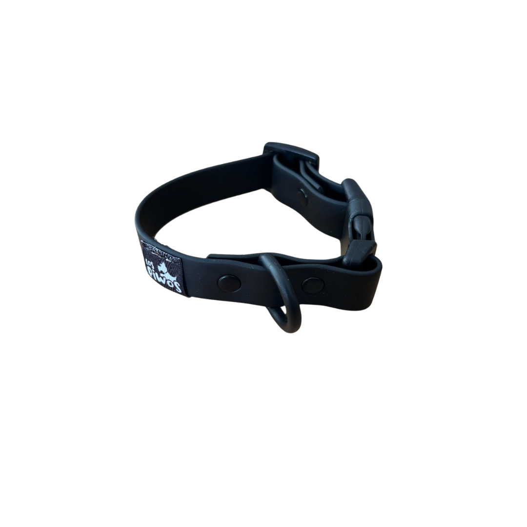 Los Piwos Collar Impermeable para Perros Negro