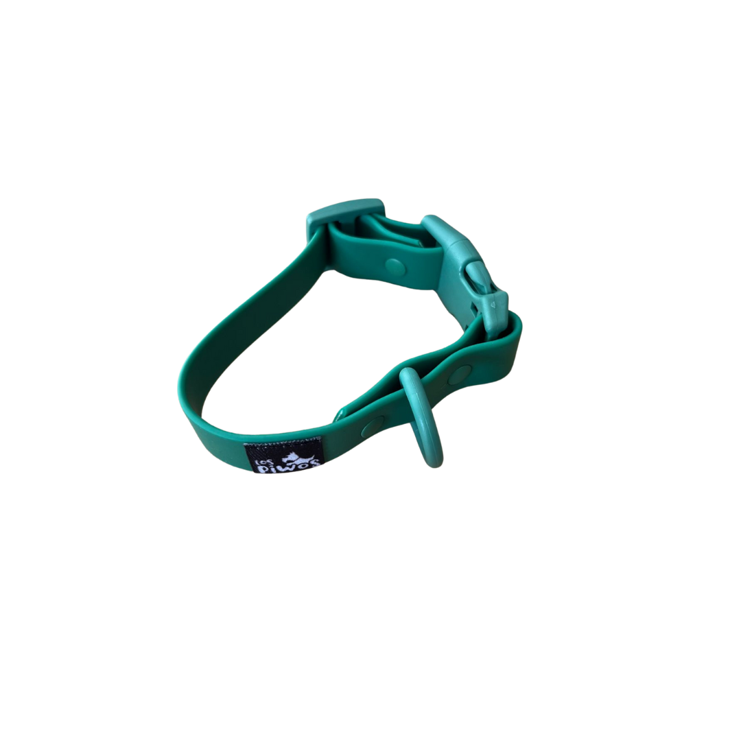Los Piwos Collar Impermeable para Perros Verde