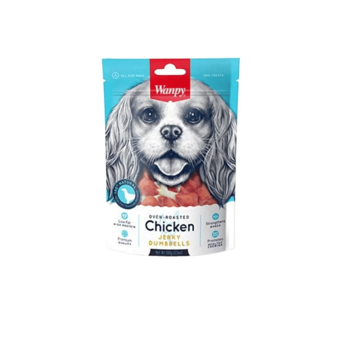Wanpy Chicken Jerky Dumbbells
