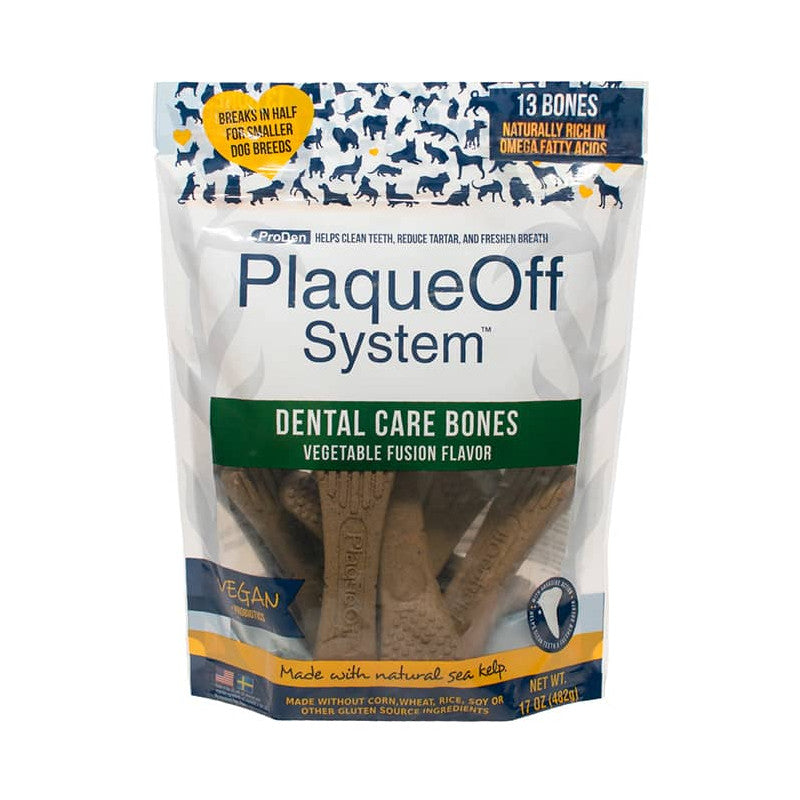 ProDen PlaqueOff - Snack Dental Bones Vegetales Mixtos para Perro