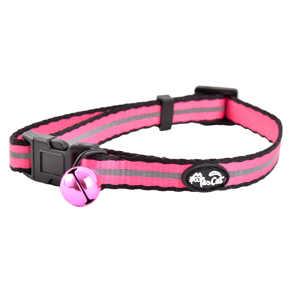 Mascan Collar Gato Reflectante Fucsia