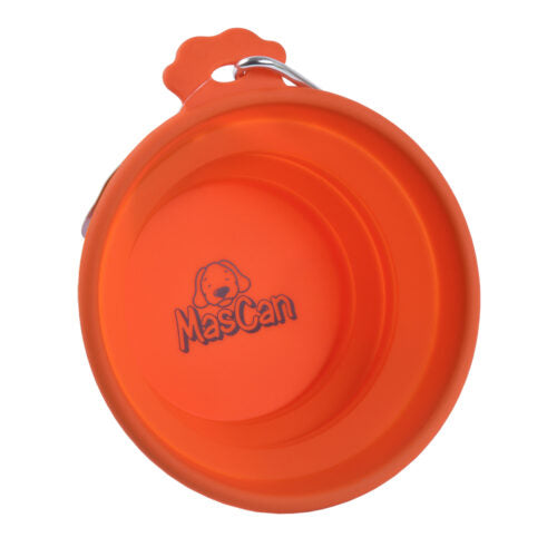 Mascan Plato Plegable de Silicona Naranja