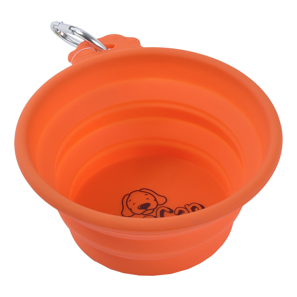 Mascan Plato Plegable de Silicona Naranja