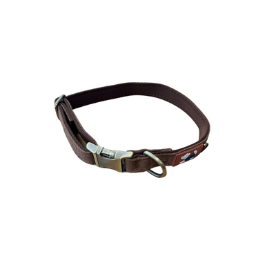 Los Piwos Collar Algodón Acolchado Café