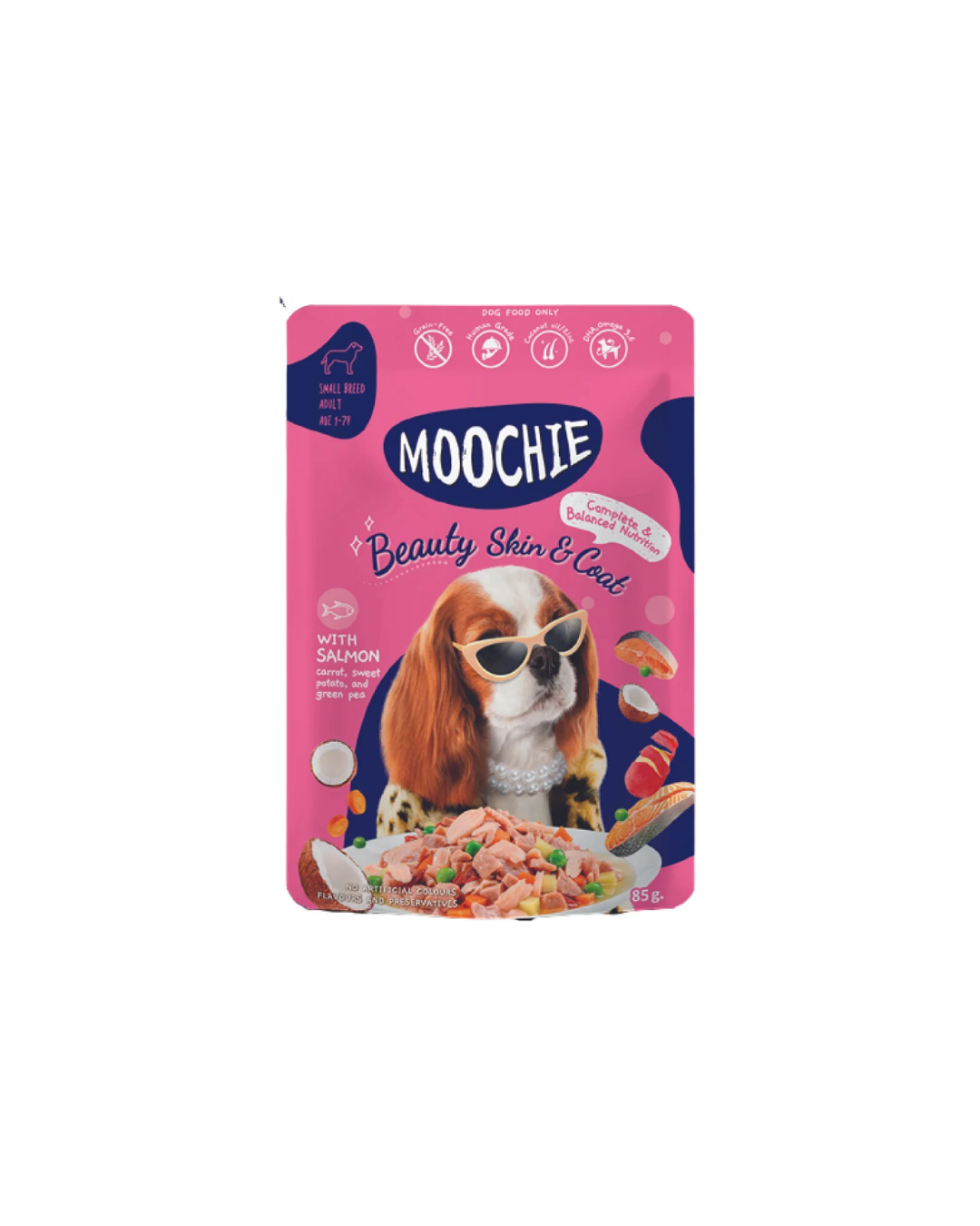 Moochie Sobre Perro Beauty Skin & Coat Salmón