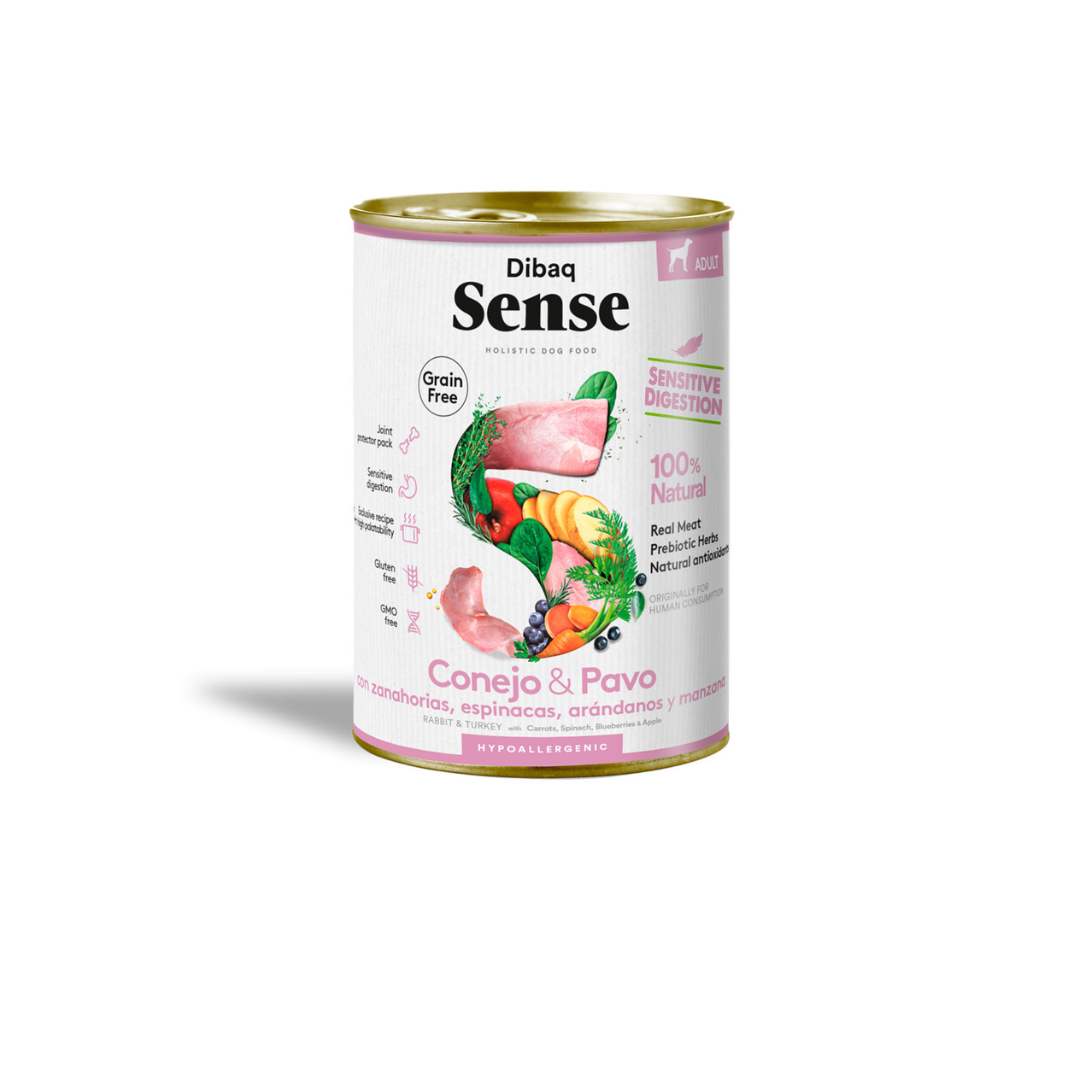 Sense Conejo y Pavo Lata 380 gr