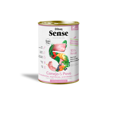Sense Conejo y Pavo Lata 380 gr
