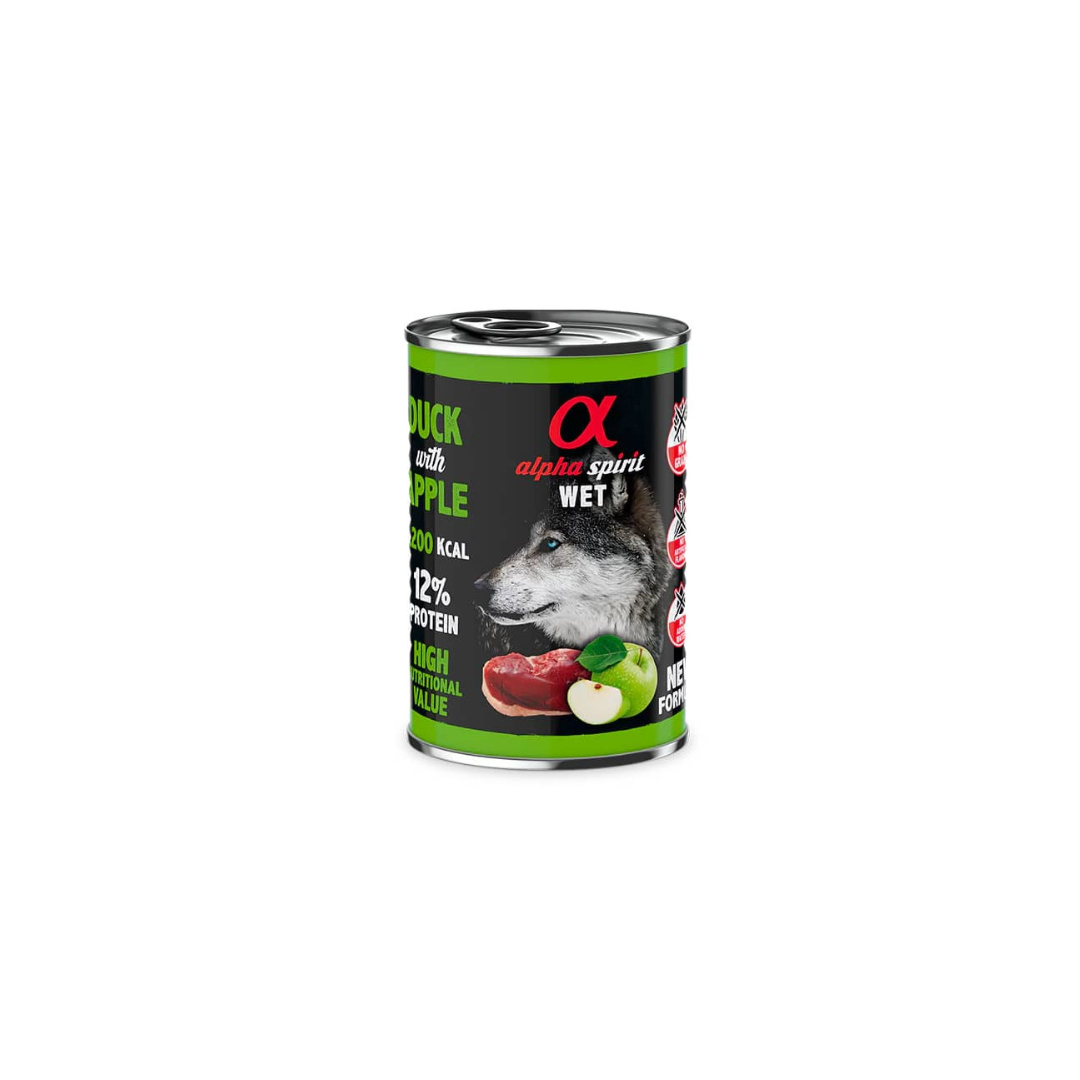 Alpha Spirit Alimento Húmedo Pato con Manzana
