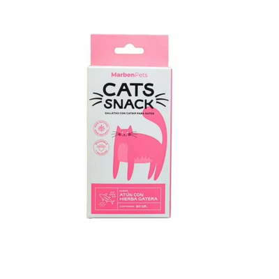 MarbenPets Cats Snack Galletas Sabor Atún con Hierba Gatera Caja