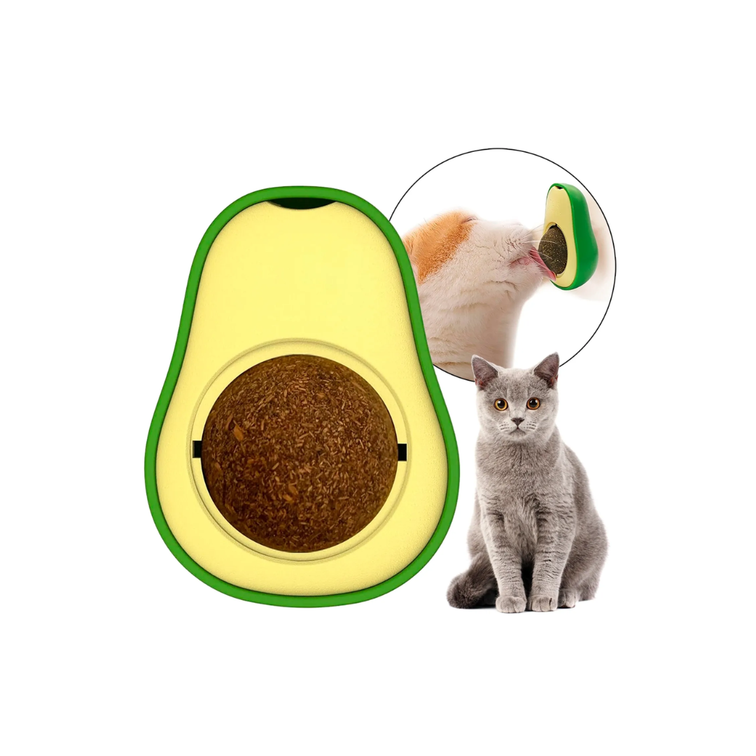 Juguete Bola De Catnip Giratoria Palta Adhesiva Para Pared