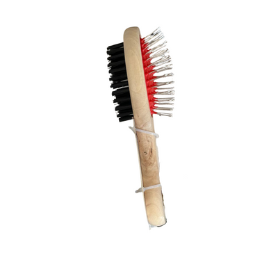 Buen Amigo Cepillo doble de Madera para Perros y Gatos