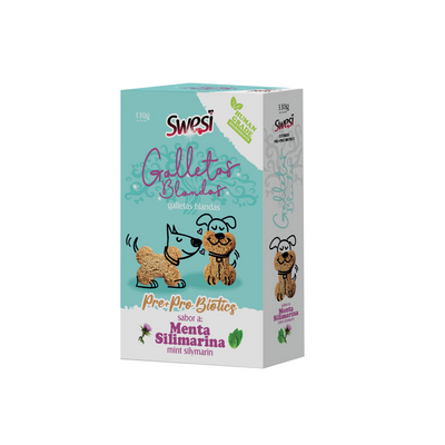 Swesi Galletas Blandas Pre y Pro biótico Menta y Silimarina