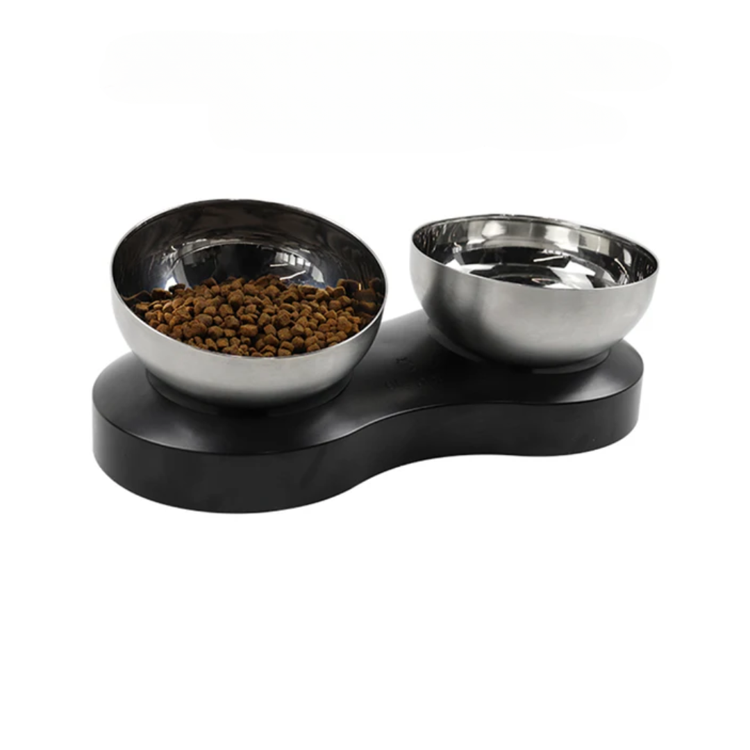 ElsPet Plato Doble Ajustable para Gatos