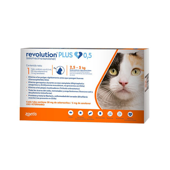 Revolution Plus 0,5 gatos de 2,5 a 5 kg