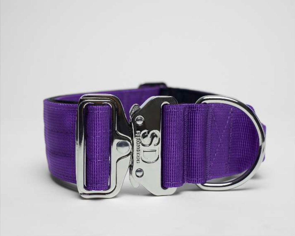 Strong Dog Collar Táctico Morado