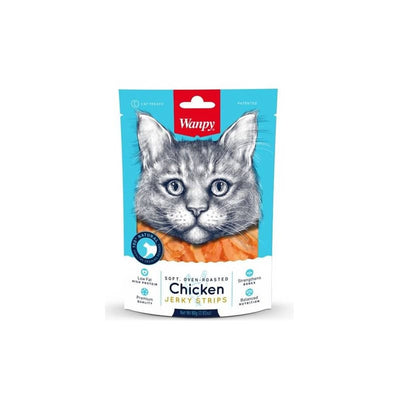 Wanpy Soft Chicken Jerky Strips for Cats